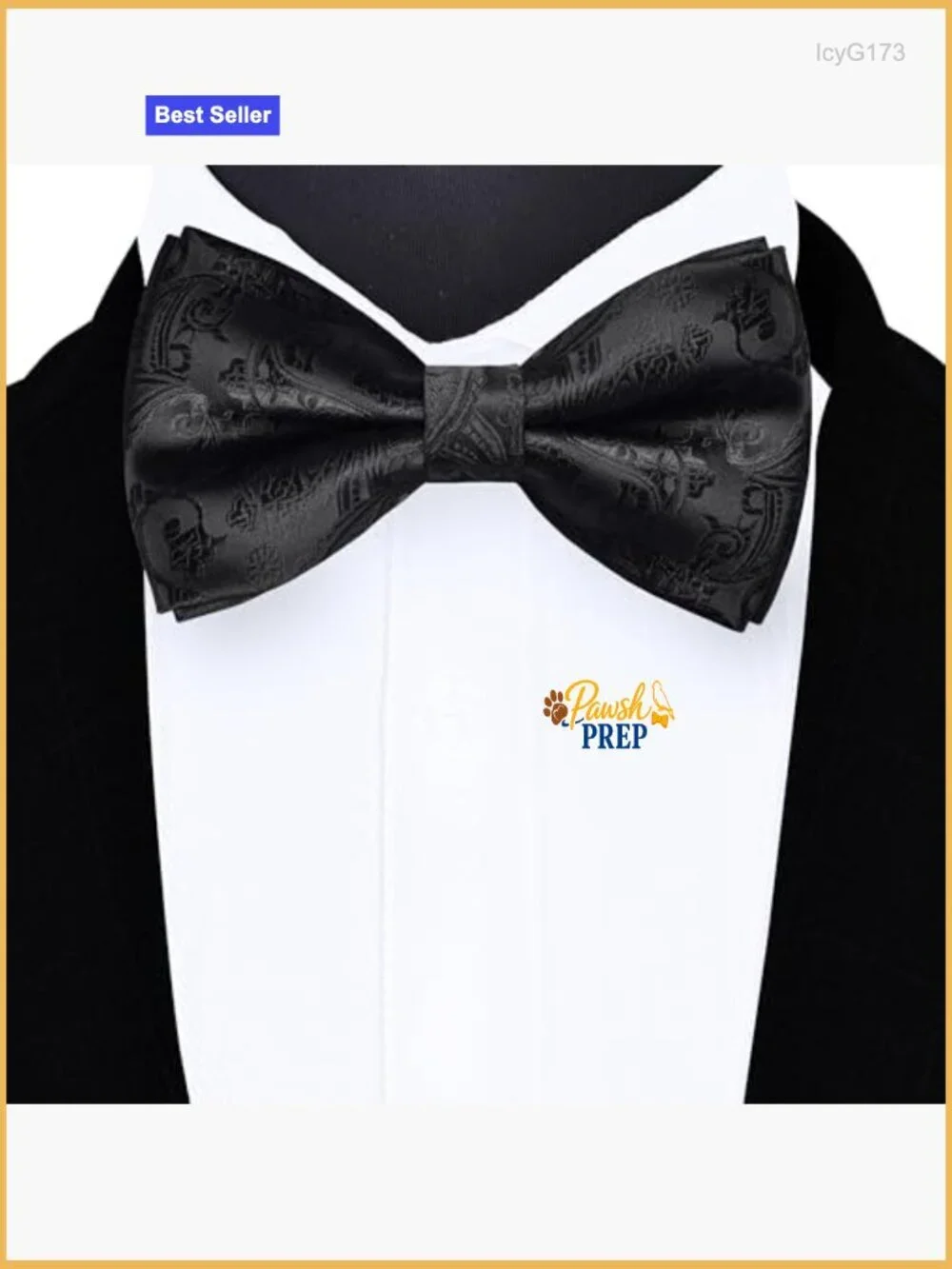 Paisley Jacquard Bow Tie Set with Pocket Square and Cufflinks